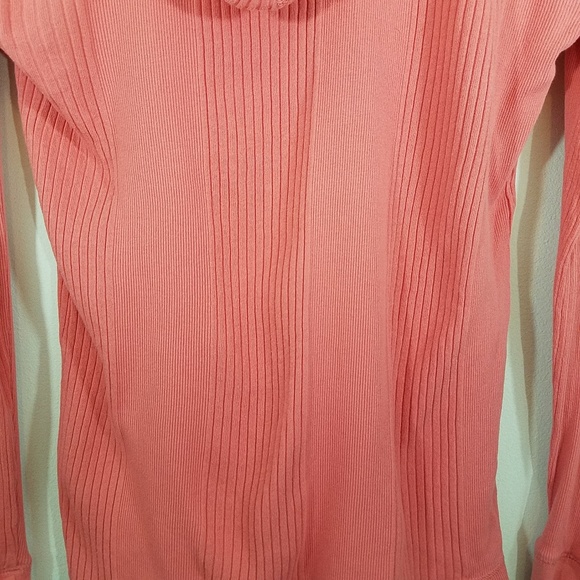 Calvin Klein Thermal Hoodie Ribbed Coral Size XL - Picture 5 of 6